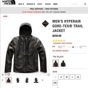 North face rain jacket